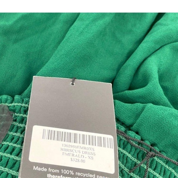 NWT Reformation Hibiscus Dress Green XS - Picture 6 of 7